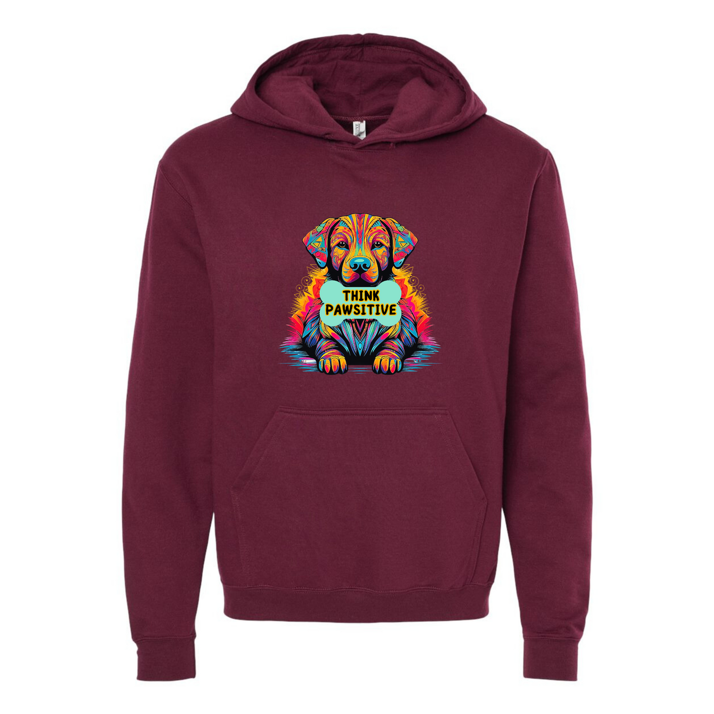 Think Pawsitive Affirmation Hoodie-Affirmations That Stick CA